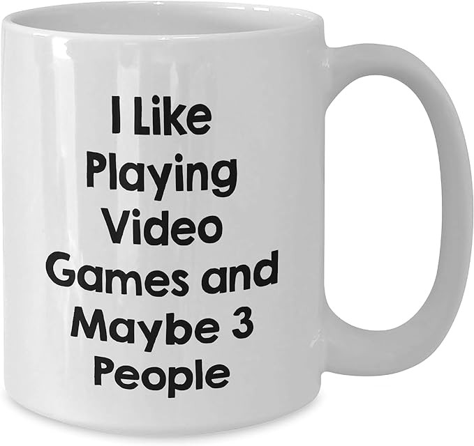 I Like Playing Video Games White Coffee Mug | Gifts for Gamers | Cute Video Gamer Gifts for Mother's Day | Funny Gaming Mug | 11oz or 15oz Ceramic Cup