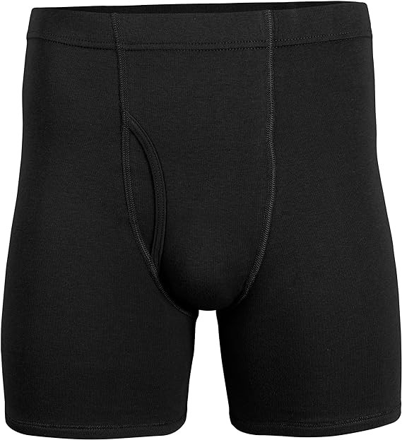 Gildan Mens Underwear Covered Waistband Boxer Briefs, Multipack