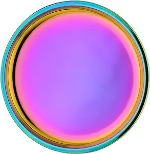 Ahimsa Purposeful Plates | Stainless Steel Plates for Kids | Toddler Plates | Dinner Plates | 100% BPA Free & Dishwasher Safe | Rainbow Plates (Pack of 1)