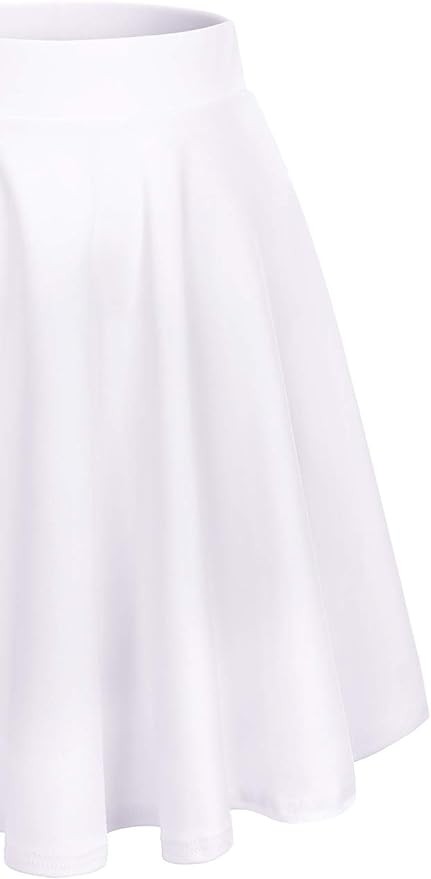 DRESSTELLS Skirt for Women Mini Skater Skirts Versatile A-line Basic Stretchy Flared Casual Pleated Skirt